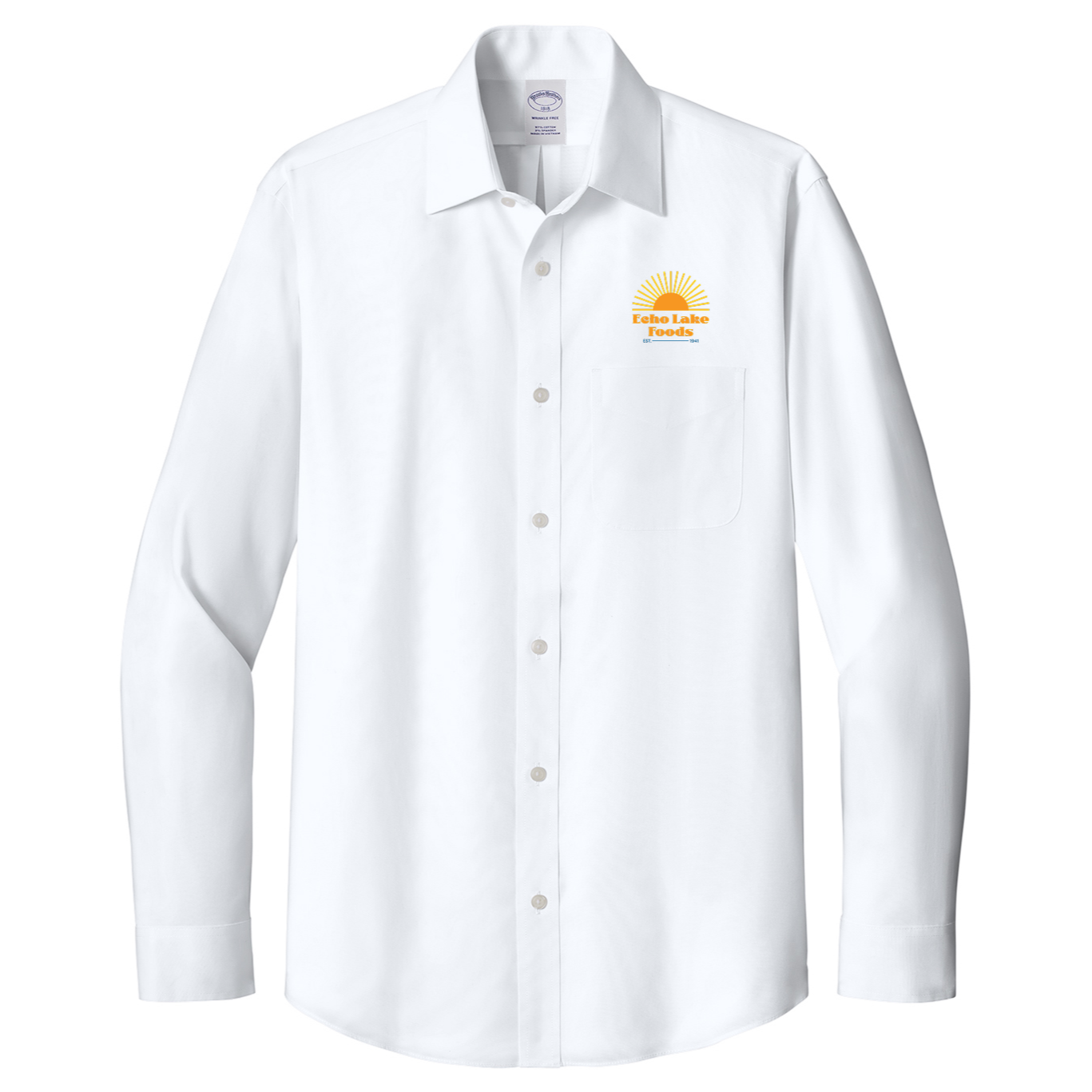 Brooks Brothers® Wrinkle-Free Stretch Pinpoint Spread Collar Shirt