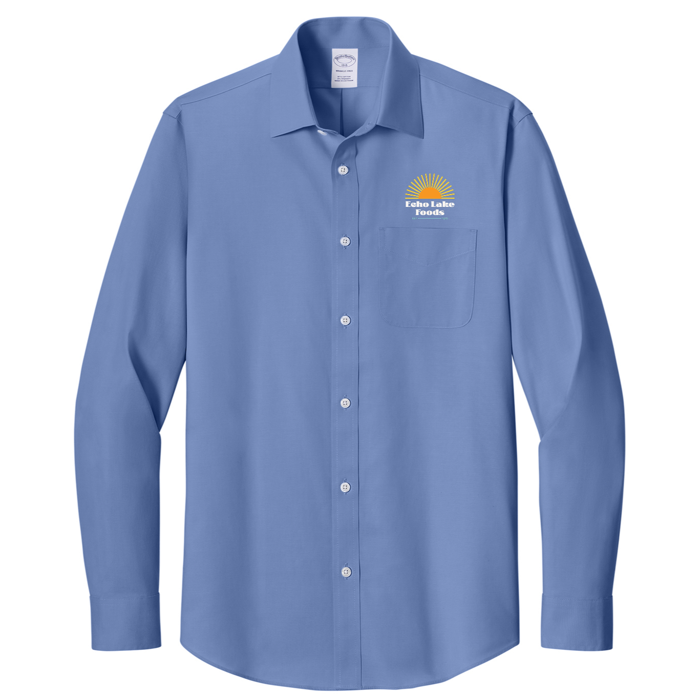Brooks Brothers® Wrinkle-Free Stretch Pinpoint Spread Collar Shirt